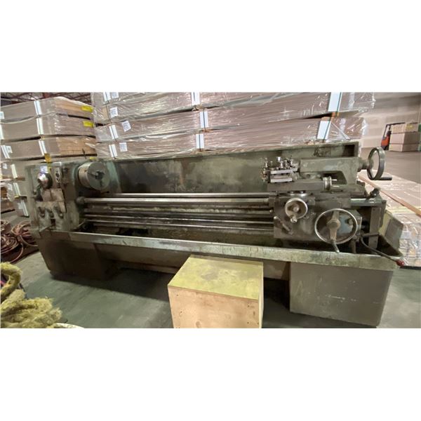 COLCHESTER MASCOT 1600 INDUSTRIAL GAP-BED METAL LATHE WITH LARGE BOX OF ASSORTED LATHE PARTS-