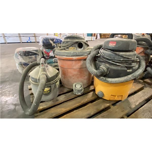 GROUP OF 3 WET/DRY SHOP VACS
