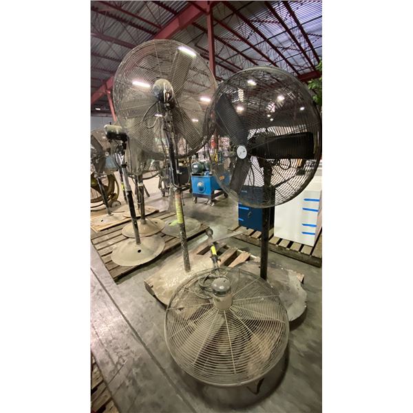 3 HEAVY DUTY INDUSTRIAL FLOOR FANS