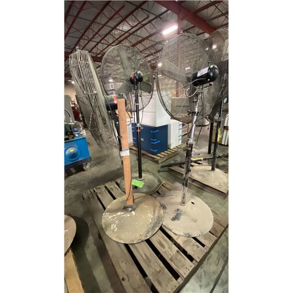 3 HEAVY DUTY INDUSTRIAL FLOOR FANS