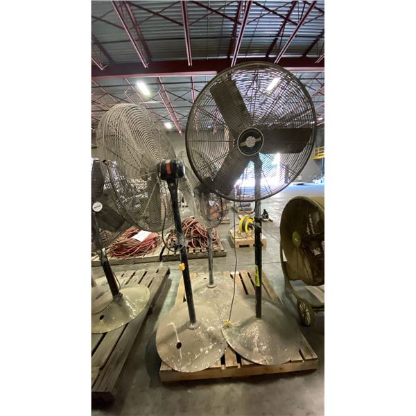 3 HEAVY DUTY INDUSTRIAL FLOOR FANS