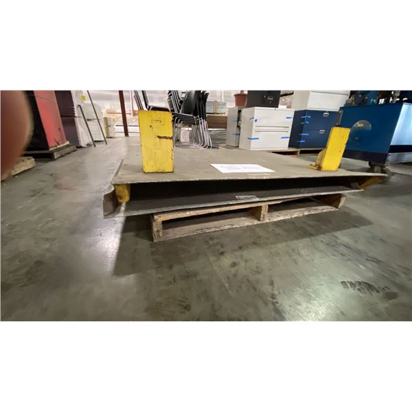 2 LARGE METAL TRAILER DOCK PLATES
