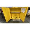 Image 4 : JUSTRITE SURE-GRIP YELLOW METAL 2 DOOR FLAMMABLE LIQUID STORAGE CABINET APPROX 43"W X 18"D X 44"H