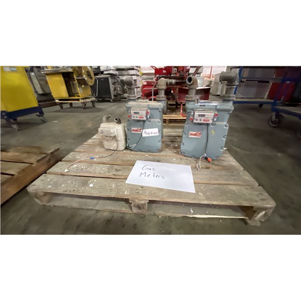 GROUP OF 3 ASSORTED GAS METERS