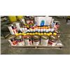 Image 1 : PALLET OF MAINTENANCE & MARINE ENAMEL, SPRAY PAINT, INTERIOR PAINTS, BOX OF DEDOS PAINT MIXING LIDS