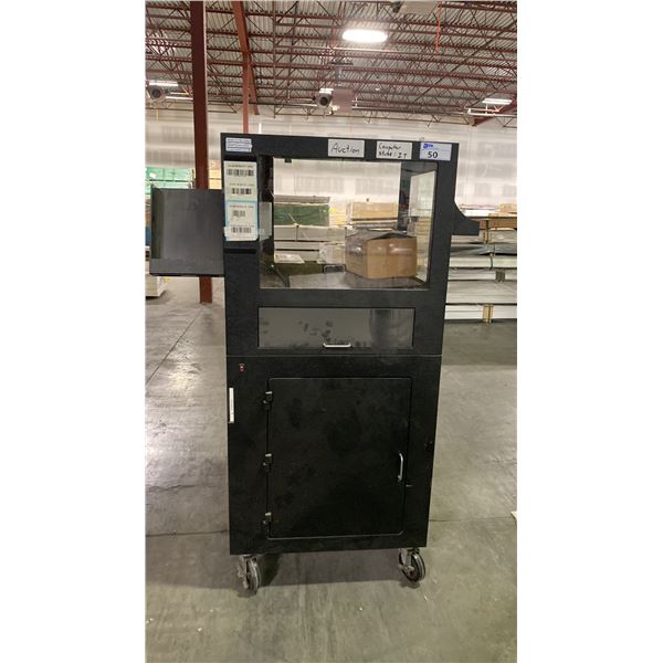 DUST FREE PC INDUSTRIAL MOBILE COMPUTER CABINET APPROX 30"W X 25"D X 65"H