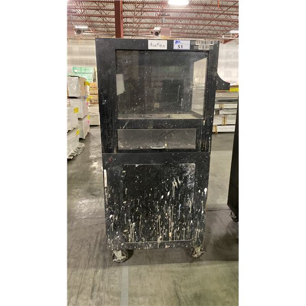 DUST FREE PC INDUSTRIAL MOBILE COMPUTER CABINET APPROX 30"W X 25"D X 65"H