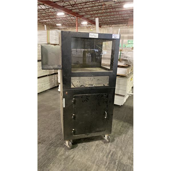 DUST FREE PC INDUSTRIAL MOBILE COMPUTER CABINET APPROX 30"W X 25"D X 65"H