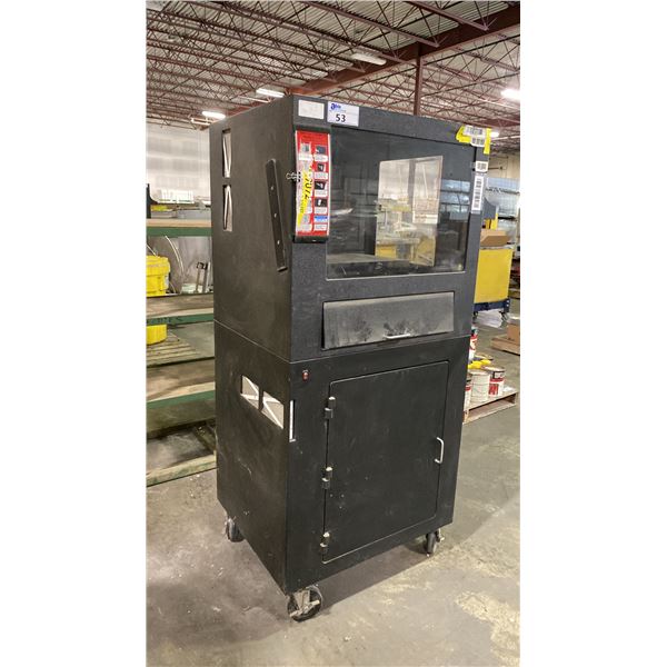 DUST FREE PC INDUSTRIAL MOBILE COMPUTER CABINET APPROX 30"W X 25"D X 65"H