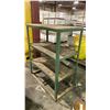 Image 1 : GREEN METAL FRAME WOOD TOP SHELVING UNIT APPROX 40"W X 22"D X 51"H
