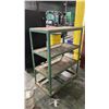 Image 2 : GREEN METAL FRAME WOOD TOP SHELVING UNIT APPROX 40"W X 22"D X 51"H