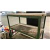 Image 3 : GREEN METAL FRAME WOOD TOP SHELVING UNIT APPROX 40"W X 22"D X 51"H
