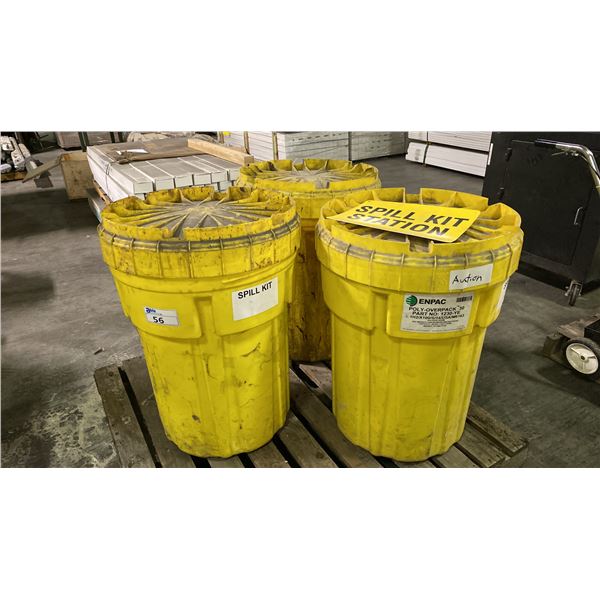 PALLET OF 3 LARGE ENPAC INDUSTRIAL SPILL KITS