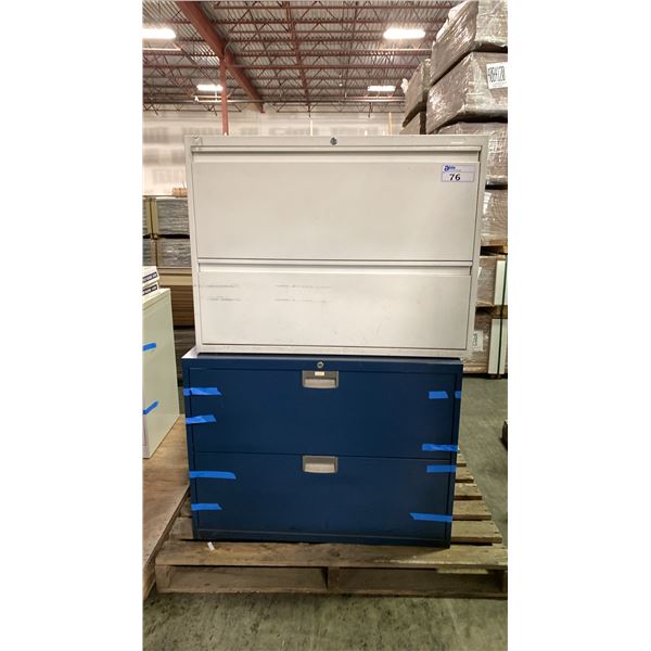 3 METAL 2 DRAWER FILING CABINETS