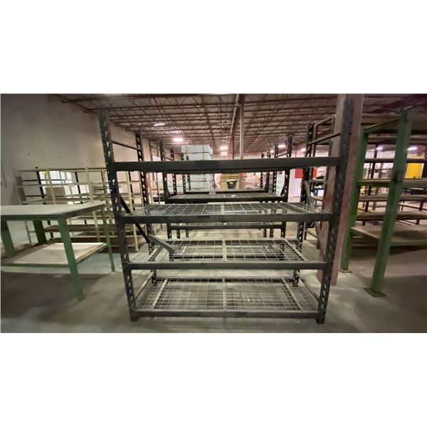HUSKY 4-LEVEL BLACK METAL ADJUSTABLE SHELF RACKING