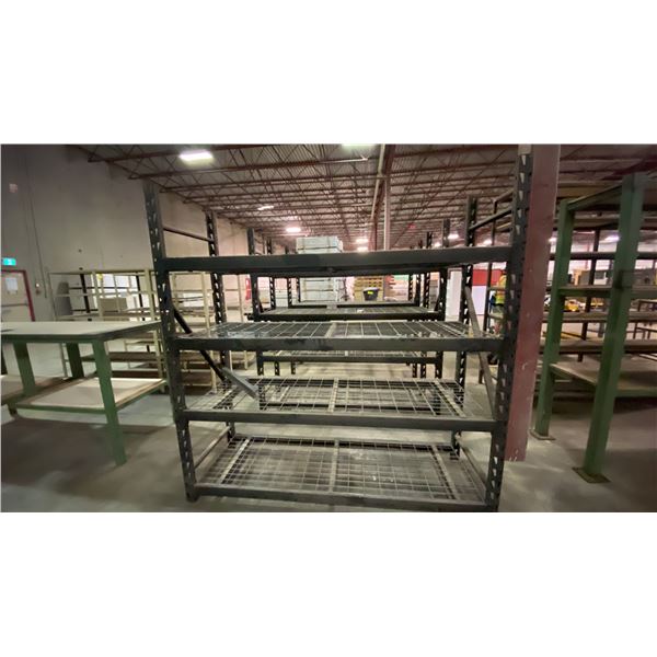 HUSKY 4-LEVEL BLACK METAL ADJUSTABLE SHELF RACKING