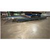 Image 1 : BLUE INDUSTRIAL PALLET RACKING- (2) 140" UPRIGHTS, (6) 16 FT SIDE RAILS & METAL SHELF BRACKETS