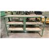 Image 1 : GREEN METAL FRAME WOOD TOP SHELVING UNIT APPROX 73"L X 18.5"D X 42"H