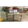 Image 2 : 2 METAL SHELVING UNITS APPROX- 40"L X 12"D X 40"H & 36"W X 15"D X 72"H