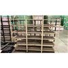 Image 1 : METAL FRAME WOOD TOP WELDED TOGETHER SHELVING UNIT APPROX 88"L X 19.5"D X 69"H
