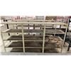 Image 3 : METAL FRAME WOOD TOP WELDED TOGETHER SHELVING UNIT APPROX 88"L X 19.5"D X 69"H