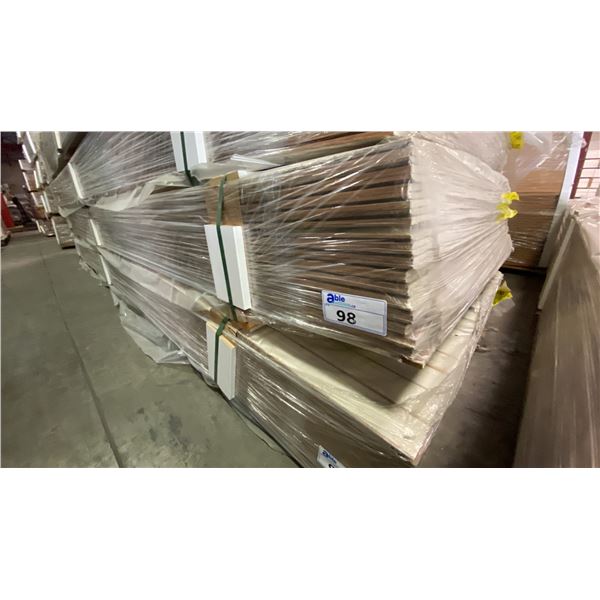 1 LIFT OF BASEBOARD MOULDING- PINE WOOD WITH OAK IMPERIAL VALLEY PRINT FINISH, 14 FT LENGTHS