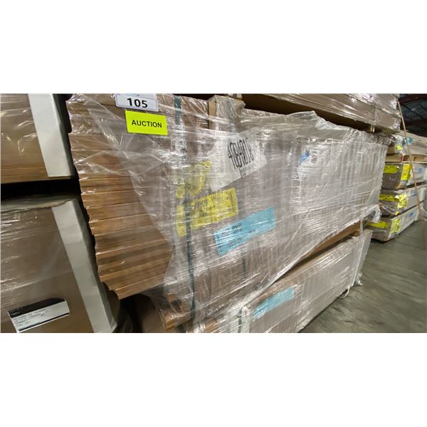 1 XL LIFT OF MAHOGANY PREFAB FLAT JAMB WITH OAK IMPERIAL VALLEY PRINT FINISH- 7' LENGTHS,