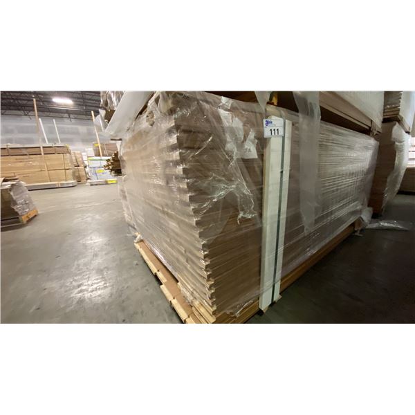 1 XL LIFT OF MAHOGANY PREFAB FLAT JAMB WITH OAK IMPERIAL VALLEY PRINT FINISH- 7' LENGTHS,