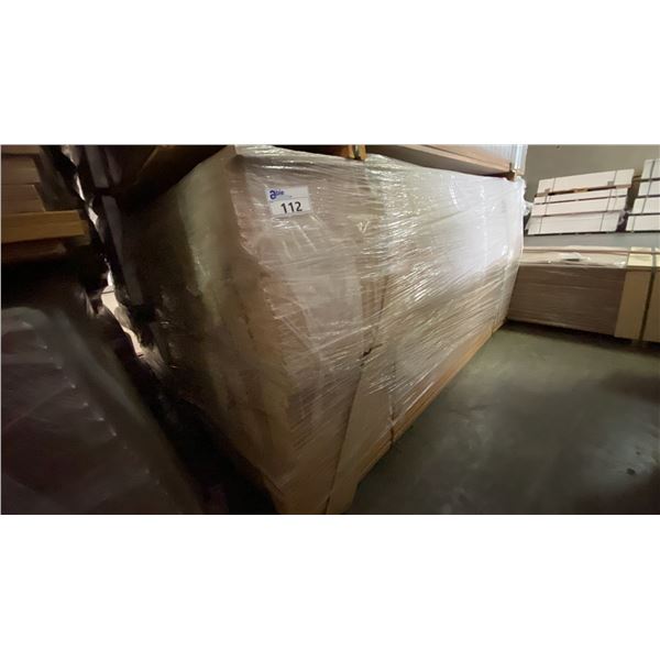 1 XL LIFT OF MAHOGANY PREFAB FLAT JAMB WITH OAK IMPERIAL VALLEY PRINT FINISH- 7' LENGTHS, APPROX