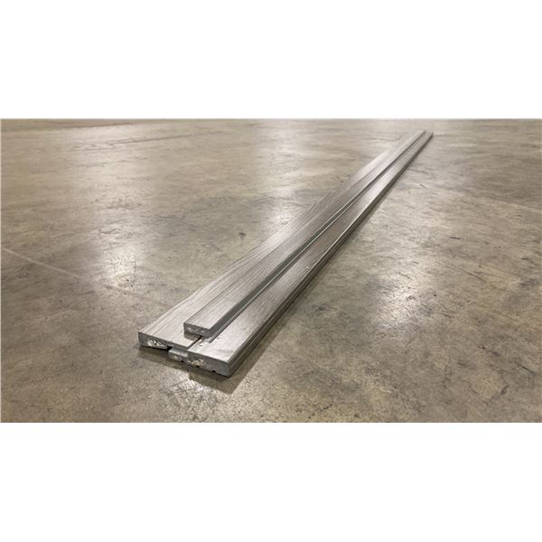 1 LIFT OF INTERLOCKING BASEBOARD/TRIM MOULDING WITH SLATE GREY FINISH- APPROX 82" LENGTHS,