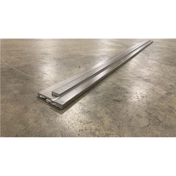 1 LIFT OF INTERLOCKING BASEBOARD/TRIM MOULDING WITH SLATE GREY FINISH- APPROX 82" LENGTHS,