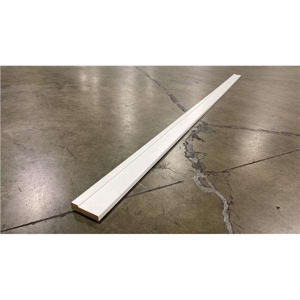 1 LIFT OF MDF BASEBOARD/TRIM MOULDING WITH WHITE FINISH- APPROX 90" LENGTHS