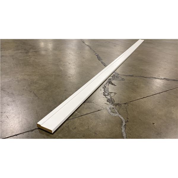 1 LIFT OF MDF BASEBOARD/TRIM MOULDING WITH WHITE FINISH- APPROX 90" LENGTHS  2,700 FT TOTAL
