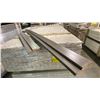 Image 1 : 1 LIFT OF MAHOGANY BASEBOARD/TRIM MOULDING WITH EMBOSSED WOOD SLATE GREY FINISH- APPROX 82" LENGTHS