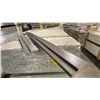 Image 1 : 1 LIFT OF MAHOGANY BASEBOARD/TRIM MOULDING WITH EMBOSSED WOOD SLATE GREY FINISH- APPROX 82" LENGTHS