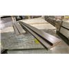 Image 1 : 1 LIFT OF MAHOGANY BASEBOARD/TRIM MOULDING WITH EMBOSSED WOOD SLATE GREY FINISH- APPROX 82" LENGTHS