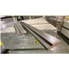 Image 1 : 1 LIFT OF MAHOGANY BASEBOARD/TRIM MOULDING WITH EMBOSSED WOOD SLATE GREY FINISH- APPROX 82" LENGTHS