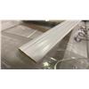 Image 4 : 1 LIFT OF BASEBOARD/TRIM MOULDING WITH BRITE WHITE EMBOSSED WOOD FINISH- APPROX 7' LENGTHS,