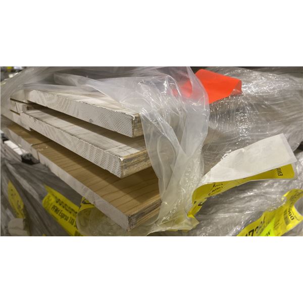 1 LIFT OF BASEBOARD MOULDING MAPLE EMBOSSED WOOD FINISH APPROX 16' LENGTHS, 180 FT TOTAL