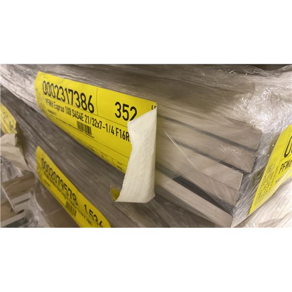 1 LIFT OF BASEBOARD MOULDING ESPRESSO NON-EMBOSSED WOOD FINISH APPROX 16' LENGTHS , 352 FT TOTAL