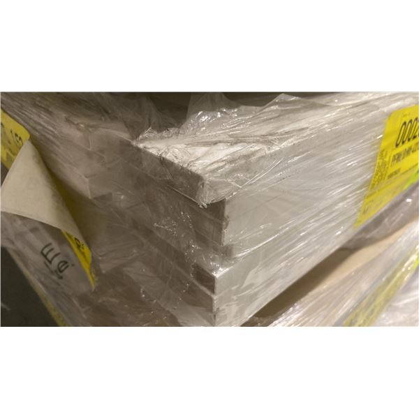 1 LIFT OF BASEBOARD MOULDING WITH PAINTED BRITE WHITE FINISH APPROX 16' LENGTHS, 1,536 FT TOTAL