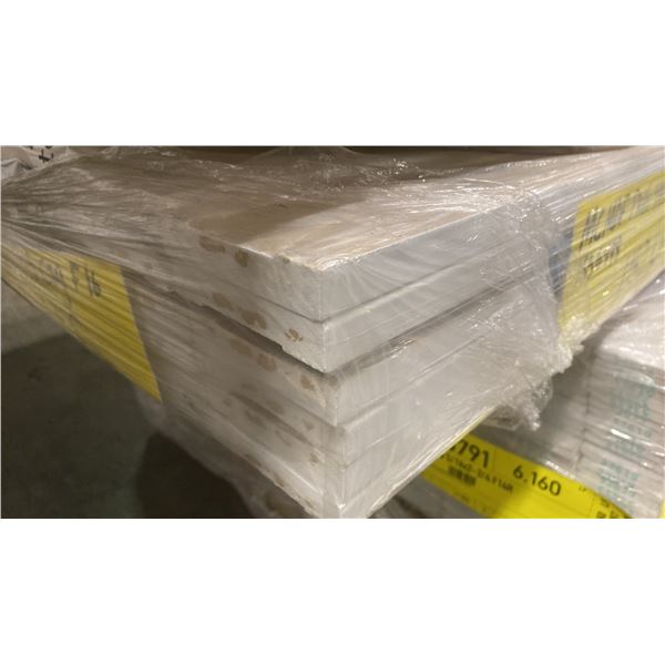 1 LIFT OF MDF BASEBOARD/TRIM MOULDING WITH PAINTED WHITE FINISH- APPROX 16' LENGTHS