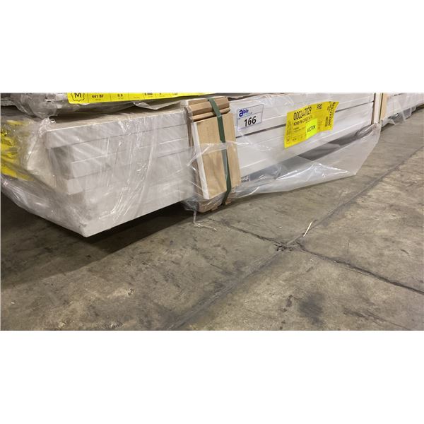 1 LIFT OF MDF BASEBOARD/TRIM MOULDING WITH PAINTED POLAR WHITE FINISH- APPROX 14' LENGTHS