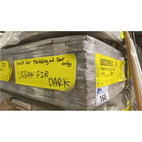1 LIFT OF PFWD BASEBOARD MOULDING WITH NON-EMBOSSED URBAN FIR FINISH APPROX 82" LENGTHS, 2,212 FT