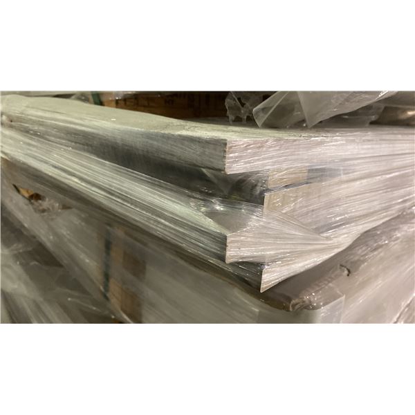 1 LIFT OF BASEBOARD/TRIM MOULDING WITH EMBOSSED WOOD SLATE GREY FINISH- APPROX 82" LENGTHS,