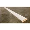 Image 3 : 1 LIFT OF BASEBOARD/TRIM MOULDING WITH EMBOSSED WOOD BRITE WHITE FINISH- APPROX 82" LENGTHS,
