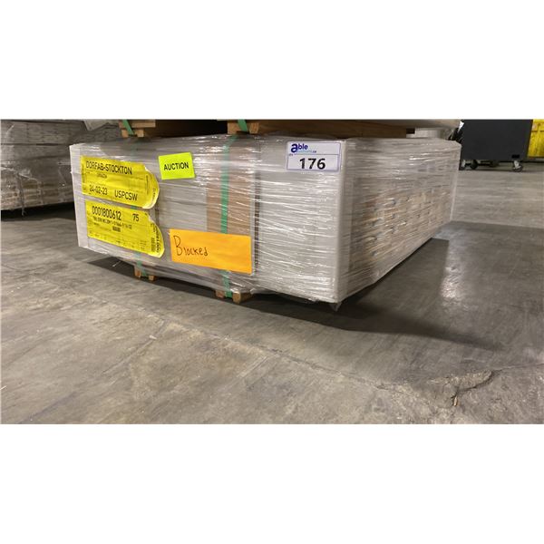 LIFT OF "20 MINUTE FRAME" WHITE DOOR JAMB PLANKS APPROX 32"L EACH 75 PCS TOTAL
