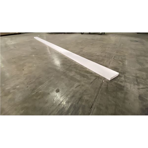 1 LIFT OF BASEBOARD MOULDING/TRIM PRIMED WHITE FINISH APPROX 8' LENGTHS, 800 FT TOTAL