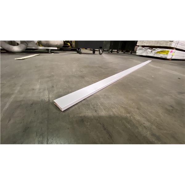 1 LIFT OF BASEBOARD MOULDING/TRIM PRIMED WHITE FINISH APPROX 7' LENGTHS, 2,142 FT TOTAL