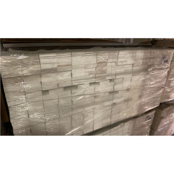 1 LIFT OF BASEBOARD/TRIM MOULDING WITH PRIMED WHITE FINISH APPROX 97" LENGTHS, 3,016 FT TOTAL